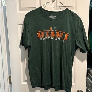 Green Miami Hurricanes XL T-Shirt